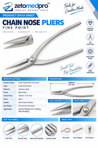 150mm Slim and Wide Flat <b>Nose</b> Pliers Stainless Steel Matt Finish Jewelry Making DIY Crafting Tool 5.91 Inch ZetomedPro - Product Image 5