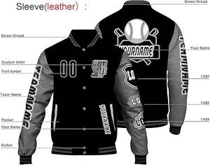 Chaqueta de Invierno Cálida y Cómoda para Hombre, Estilo Letterman, con Cuello Alto, Logotipo Frontal, Resistente al Viento, Ecológica, de Alta Calidad a un Precio Razonable - Product Image 3