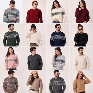 Ropa de Moda de Invierno, Prendas de Vestir de Bangladesh, Suéteres Tejidos de Diseño Mixto, OEM, Personalizados, Unisex, Venta al Por Mayor - Product Image 1