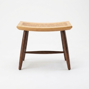 Modern Wood Saddle <b>Stool</b> Curved Seat Backless Ottoman Solid Wood Footrest for Dining Room <b>Vanity</b> Entryway - Product Image 3