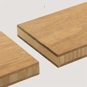 Panel bambu anyaman untai untuk meja dan worktop