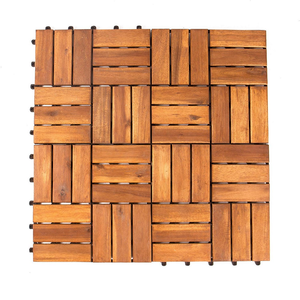Baldosas de Madera de Acacia Modernas de 300x300mm, Impermeables y Antideslizantes para Terraza, Patio Trasero, Balcón, Jardín y Decoración de Piscinas - Product Image 5