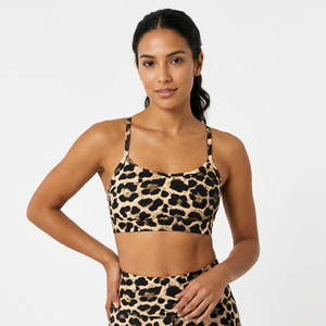 Soutien-gorge de sport imprimé pour femme, à bretelles, maintien moyen, respirant, vêtements de sport - Product Image 2