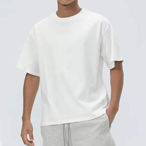 T-shirt Homme Coupe Boxy Cropped Lourd Décontracté Oversize 100% Coton T-shirt Vierge Personnalisable - Product Image 6