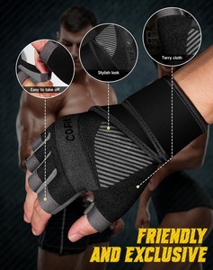 Gants d'entraînement respirants avec support pour les poignets, paume antidérapante en silicone, rembourrés, pour hommes et femmes, fitness, OEM - Product Image 3
