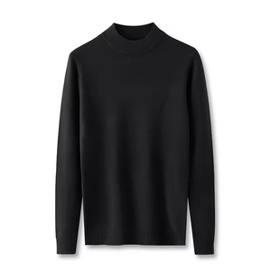 Pull en tricot pour homme, col montant à manches longues, pull décontracté avec logo personnalisé pour l'automne, l'hiver et le quotidien - Product Image 3