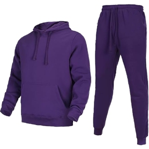 Conjunto Deportivo de Sudadera con Capucha y Pantalones de Chándal de Algodón Grueso Personalizado al por Mayor para Hombre, Tallas Grandes, Unisex, con Apliques Bordados, Ecológico - Product Image 1