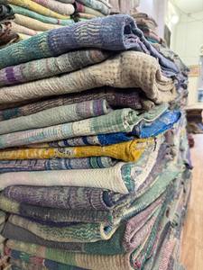Vintage Kantha <b>Quilt</b> Hand Stitched Cotton <b>Throw</b> – Boho Bedspread – Reversible Kantha Blanket – Rustic Minimal Home Decor - Product Image 2