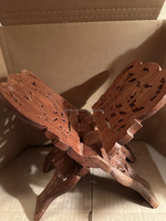 Support de Coran rond en bois artisanal de luxe, design rustique, cadeau du Ramadan, pour la maison, le bureau, le salon, Falak World, 8 personnes