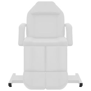 Fauteuil de traitement grand format en similicuir blanc avec structure en fer – Tables et lits de massage haut de gamme - Product Image 2