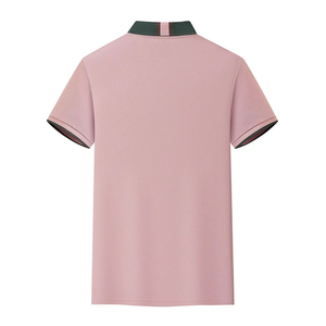 Polo rose professionnel pour homme en coton respirant, décontracté, personnalisable, fabrication OEM en gros - Product Image 3