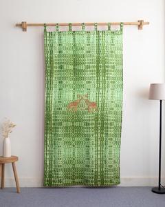 Cortinas de Algodón de Alta Calidad con Estampado Tie Dye Verde, Paneles de Algodón que Filtran la Luz para Sala de Estar, Cocina y Ventanas - Product Image 4