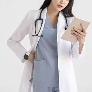 Uniforme Médico de Manga Larga para Mujer, Bata de Laboratorio para Profesionales de la Salud, Uniformes de Hospital, Nuevos Colores - Product Image 3