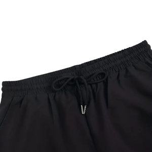 Service OEM en gros – Shorts de sport personnalisés pour hommes, couleur unie, en toile respirante, taille mi-haute élastique, avec poches, polyester/coton - Product Image 3