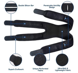 สนับเข่าแบบปรับได้ ทำจากนีโอพรีน นุ่ม ระบายอากาศได้ดี ป้องกันกระดูกสะบ้า เหมาะสำหรับวอลเลย์บอลและบาสเกตบอล - Product Image 2