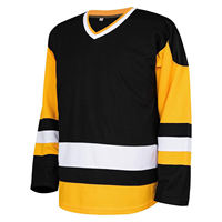 Vente flash, meilleur prix, maillots de hockey sur glace, design d'équipe personnalisé, vêtements de sport d'été à manches courtes, qualité supérieure, impression par transfert thermique
