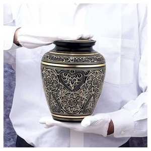 New Arrival Chestnut Decorative Metal Burial <b>Ashes</b> Urn Wide Band Memorial <b>Keepsake</b> <b>for</b> Cremation Funeral Supplies - Product Image 5