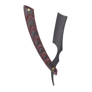 มีดโกนหนวดสำหรับร้านตัดผมมืออาชีพด้ามจับทำจากไม้ใบมีดโกนแบบตรง - Product Image 2