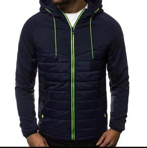 Chaqueta Acolchada con Capucha para Hombre, Color Sólido, Cierre de Cremallera, Resistente al Viento, Informal, para Invierno, Corte Regular - Product Image 1