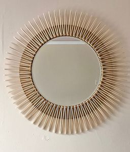 Linea Exports Inc Handcrafted <b>Silver</b> Round Modern Decorative Wall <b>Mirror</b> with Customizable Design Thickness for Wedding Luxury - Product Image 6