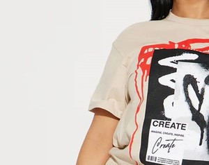 Camiseta de Mujer de la Mejor Calidad, Algodón/Poliéster, Camiseta de Manga Corta Estampada para Mujer, Personaliza Tu Propio Logotipo, Cuello en V, Ropa Deportiva - Product Image 2