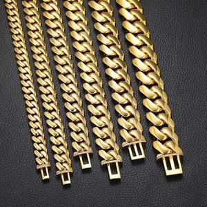 18K Gold Plated Lab Grown Cuban Chain <b>Bracelet</b> Unisex Hip Hop Style Chunky Link Design Party Wear - Product Image 2