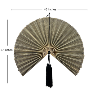 Japandi Wall Decor Bamboo Fan <b>Large</b> Size Boho Woven Bamboo Wall Fan <b>Headboard</b> Wall Art Made in Vietnam by King Craft Viet - Product Image 4
