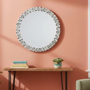 Custom Modern Design Resin Inlay Wall Bone Inlay Hanging Mirror <b>Frame</b> for Home Decoration Bedroom Bathroom - Product Image 3