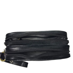 Pochette de toilette noire imperméable de haute qualité, pochette de voyage en cuir pour homme, pochette cosmétique en cuir personnalisée - Product Image 3