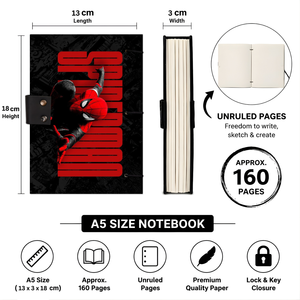 A5 Handmade Paper Notebook 100 Pages Premium Eco Friendly Journal Superhero Theme Cover <b>Diary</b> Sketchbook Gift School Office Use - Product Image 4
