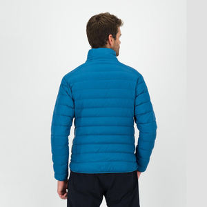 Factory Direct Sale Solid Blue Color Men's Outdoor <b>Jacket</b> Customize Fabric Stand Collar <b>Long</b> Sleeve Slim Fit Men's Puffer <b>Jacket</b> - Product Image 3
