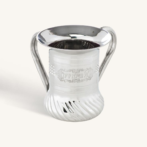 Coupe de lavage artisanale en acier inoxydable martelé, récipient de purification sacré traditionnel - Product Image 3