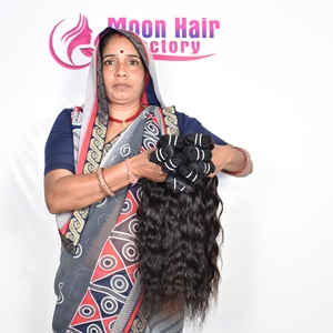 Extensiones de Cabello Humano Natural Indio Remy Sin Químicos, Ondulado, Doble Trama a Máquina, 100g - Product Image 2
