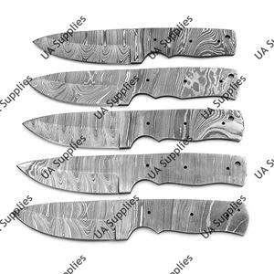 Couteau utilitaire à lame fixe en acier Damas, pleine longueur de lame, biseauté, OEM, personnalisable, design Drop Point, industriel - Product Image 6