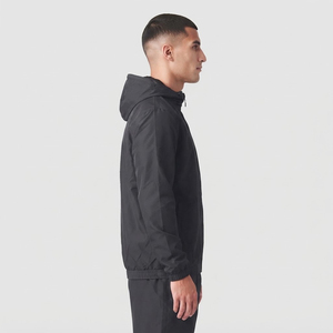 Men's Hooded Bomber Jacket Windproof Zipper Front Print Nylon Hoodie Autumn Outerwear 100% Waterproof Rain Wear Hooded Jacket - Product Image 3