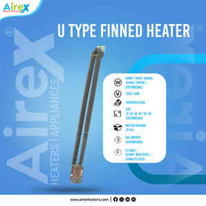 Finned Tubular Air <b>Heater</b> Element U Shape Stainless Steel Material Hot Air Ovens and Air Fryer Element 12 Inch 500 Watt - Product Image 3