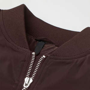 Chaqueta de satén para mujer, corte ajustado, ligera, con cremallera, manga larga, puños de punto acanalado, estilo casual, top de moda urbana, suave - Product Image 4