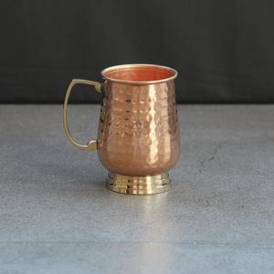 Mug à Moscow Mule en cuivre martelé à la main GLOSSY TOUCH ART - Utilisation domestique portable - Product Image 1