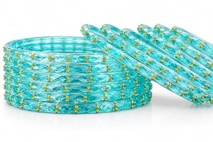 Ensemble de bracelets en verre brillant coloré de qualité export, style goutte de pluie, pour festivals et soirées, à vendre - Product Image 2