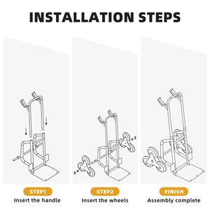 Heavy Duty Stair Climbing Hand Truck Dolly Premium Quality Cart for <b>Transporting</b> Heavy Loads - Product Image 2