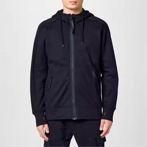 Sweat-shirts d'hiver pour hommes en polyester/coton, motif uni, fermeture éclair, séchage rapide, respirant, haute qualité, design personnalisé, tissu tricoté 350g - Product Image 5