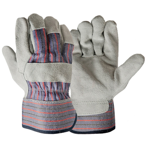 OEM Service Cow <b>Split</b> Leather <b>Machine</b> Gloves Full Finger Safety Fire Resistant Mechanics Safety Work Gloves For Adult - Product Image 1