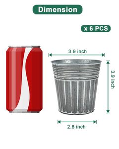 Rustic Galvanized Metal Eco-Friendly Lightweight Flower Pots Set 3 Circular Outdoor Indoor Planters Garden Decor Durable Weather - Product Image 2