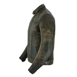 Chaqueta Larga de Lona y Cuero Estilo Vintage Urbano con Capucha para Hombre, Estilo Motociclista Cafe Racer, Ropa Retro para Motociclistas, Tendencia Europea - Product Image 5