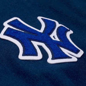 Premium Blueprint x New York Varsity <b>Jacket</b> | Blue & <b>White</b> Full-Snap Edition Wholesale Luxury Streetwear Outerwear - Product Image 5