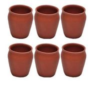 Cangkir Tanah Liat Kulhad Premium Buatan Tangan, Keramik Alami, Rustic, Aromatik, Dapat Digunakan Kembali, Set Teh Kopi Terakota untuk Makanan