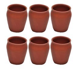 Premium Handcrafted Kulhad <b>Clay</b> Cups Natural Earthenware Rustic Aromatic Reusable Experience Terracotta Tea Coffee <b>Set</b> Food - Product Image 2
