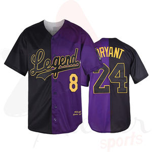 Camiseta de Béisbol Bordada de Alta Calidad con Botones, Absorbente de Humedad, Interlock, Precio Económico - Product Image 1