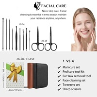 Ensemble de coupe-ongles 26 pièces, kit de manucure et pédicure, coupe-ongles en acier inoxydable pour les ongles des doigts et des orteils, outils de soin des ongles
