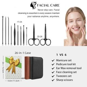 Set de Cortaúñas de 26 Piezas, Kit de Manicura y Pedicura de Acero Inoxidable, Cortaúñas para Manos y Pies, Herramientas para el Cuidado de las Uñas - Product Image 3